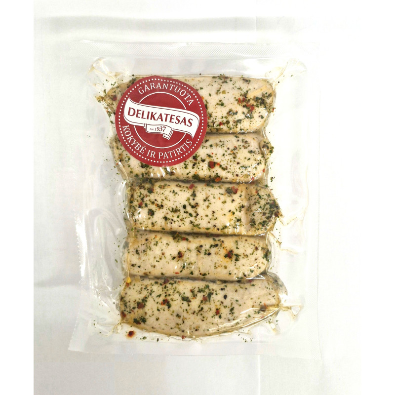 Dešrelės kepimui su žolelėmis