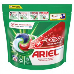 Skalbimo kapsulės  Ariel   36 vnt Ekstra Clean