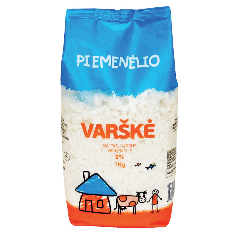 Varškė  Piemenėlio  9%,biri 1kg