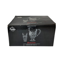 Stiklo ąsotis+6 stiklinės...