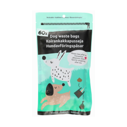 Šunų išmatų maišeliai 60vnt...