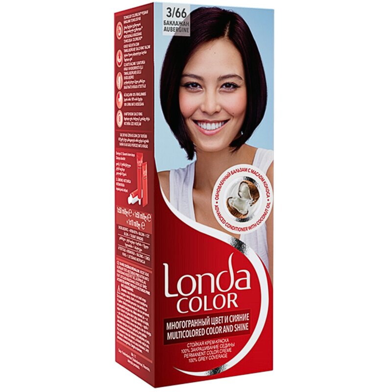 Plaukų dažai  Londa Color   Aubergine Nr.3/66