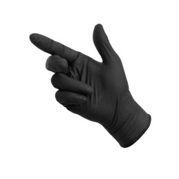 Vienkartinės nitrilinės pirštinės GlovTec juodos L 100vnt