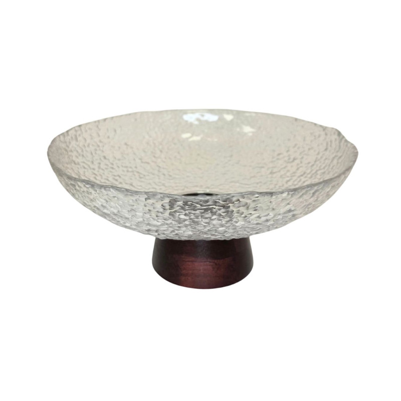 Stiklinis serviravimo indas ant kojelės