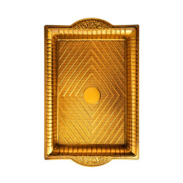 Plastikinis padėklas su dangčiu 1vnt užkandžiams, 33,5 x 21,5 x 6 cm