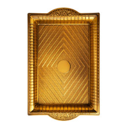 Plastikinis padėklas su dangteliu 1vnt užkandžiams 40,5 x 26,5 x 6 cm