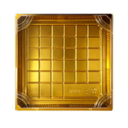 Plastikinis indelis su dangteliu 1vnt užkandžiams 25,5 x 25,5 x 4,5 cm