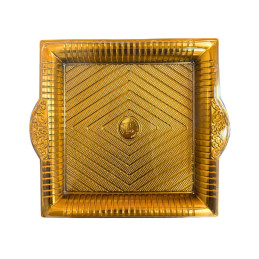 Plastikinis padėklas su dangčiu 1vnt užkandžiams 34,5 x 31 x 6 cm