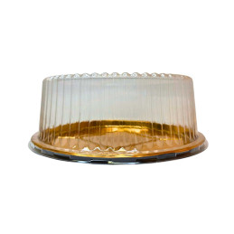 Plastikinis padėklas su dangčiu 1vnt užkandžiams  32 cm