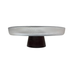 Stiklinis serviravimo indas ant kojelės