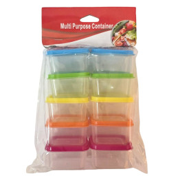 Plastikinis indelis su dangteliu 10vnt