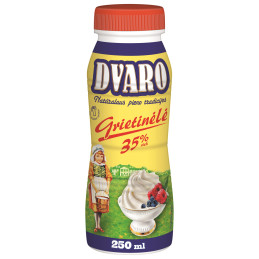 Sterilizuota plakamoji grietinėlė "Dvaro" 35% 250ml