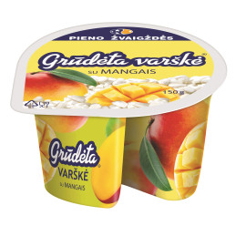 Grūdėta varškė 7% 150g su mangais