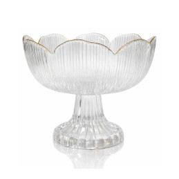 Stiklinis serviravimo indas ant kojelės