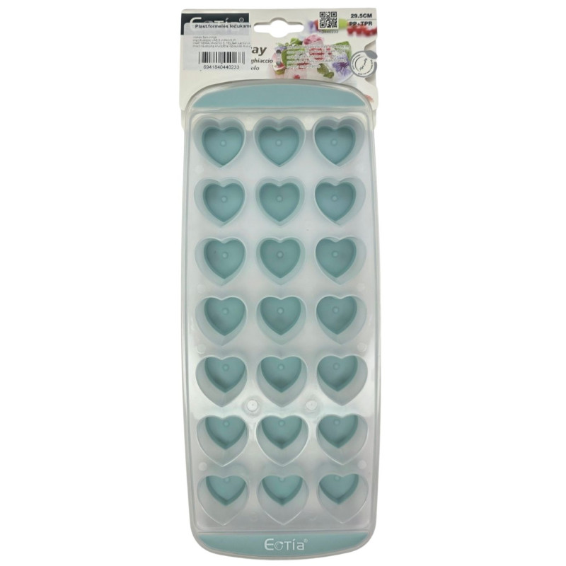 Plastikinės formelės ledukams - širdelės
