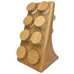 Stiklinė prieskoninė su 8 indeliais