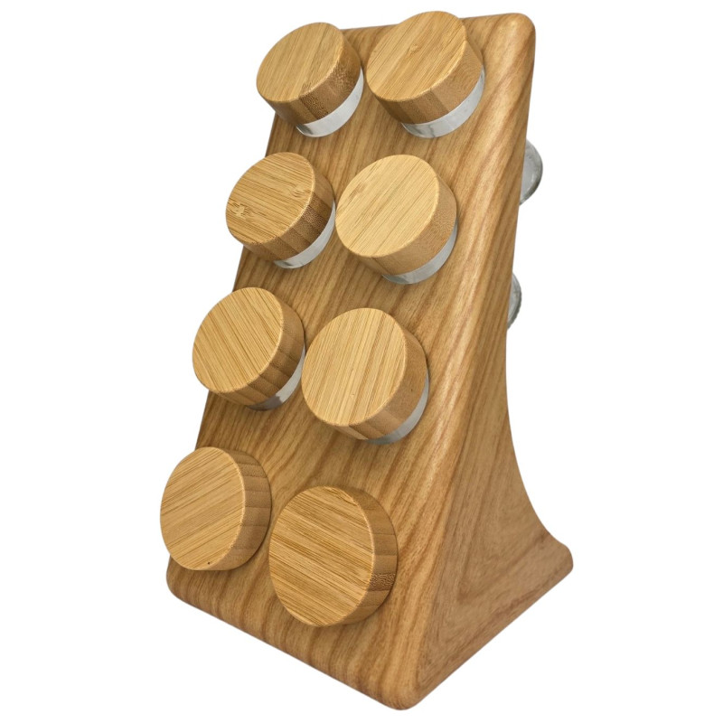 Stiklinė prieskoninė su 8 indeliais