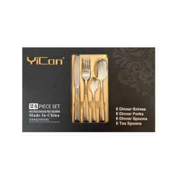 Nerūdijančio plieno stalo įrankių rinkinys 24vnt dėkle