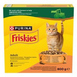 Sausas ėdalas katėms Friskies 800g su vištiena ir daržovėmis