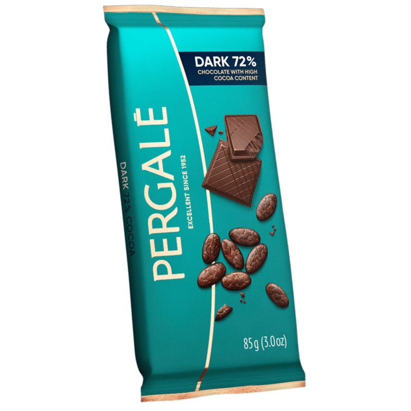 Juodasis šokoladas Pergalė 72% 85g