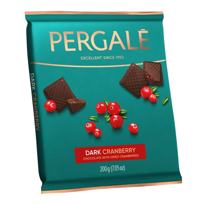 Šokoladas PERGALĖ Dark  Cranberry 200g