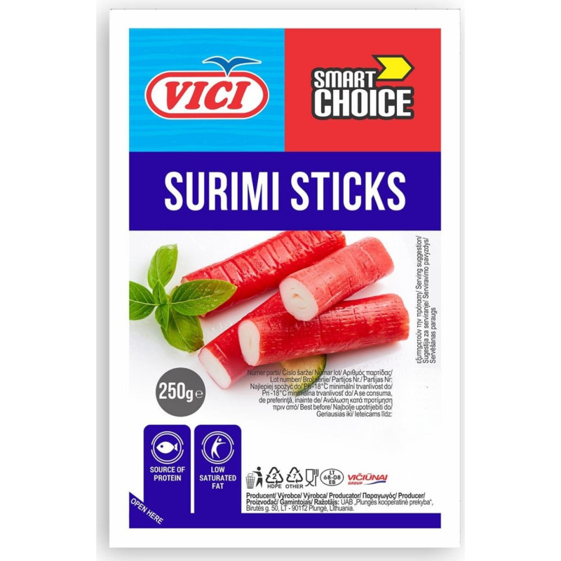 Surimio lazdelės, šaldytos 250g /Viči