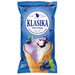 Ledai Klasika vaniliniai - mėlyniniai grietininiai 120ml