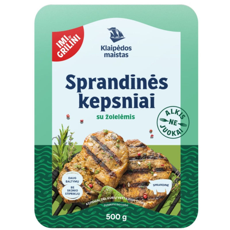 Sprandinės kepsniai su žolelėmis 500g/ Klaipėdos maistas