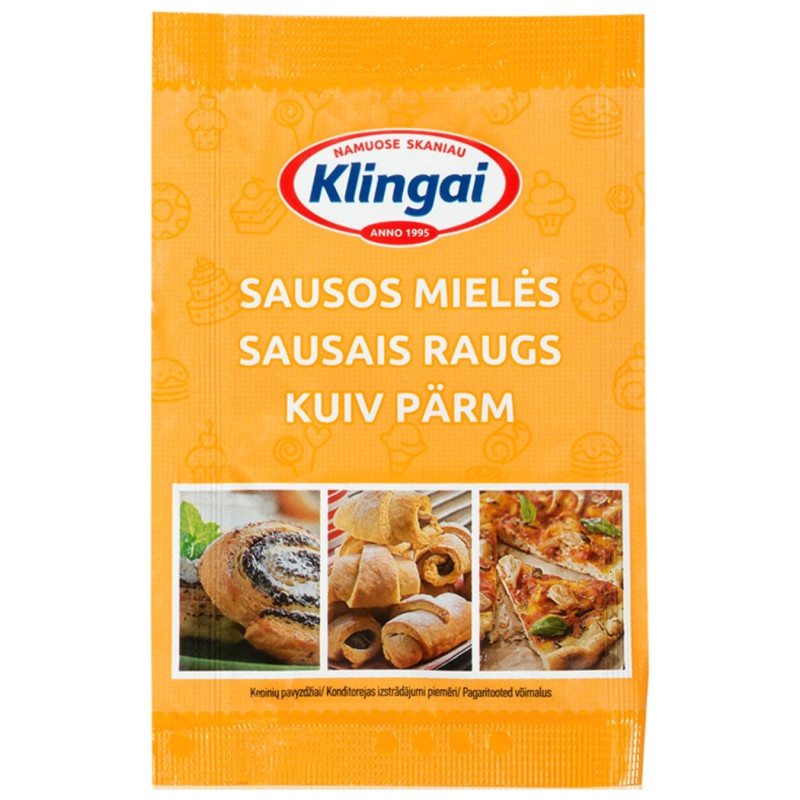 Sausos mielės 11g Klingai