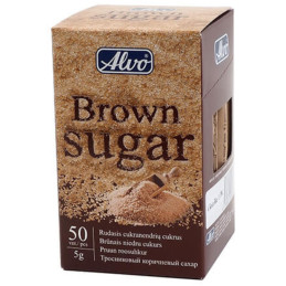 Rudasis cukrus 5g (50vnt) dėžutėje