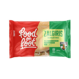 Sumuštinis ŽALGIRIO su vištienos kebabu, marinuotais agurkais ir sūriu, 255g