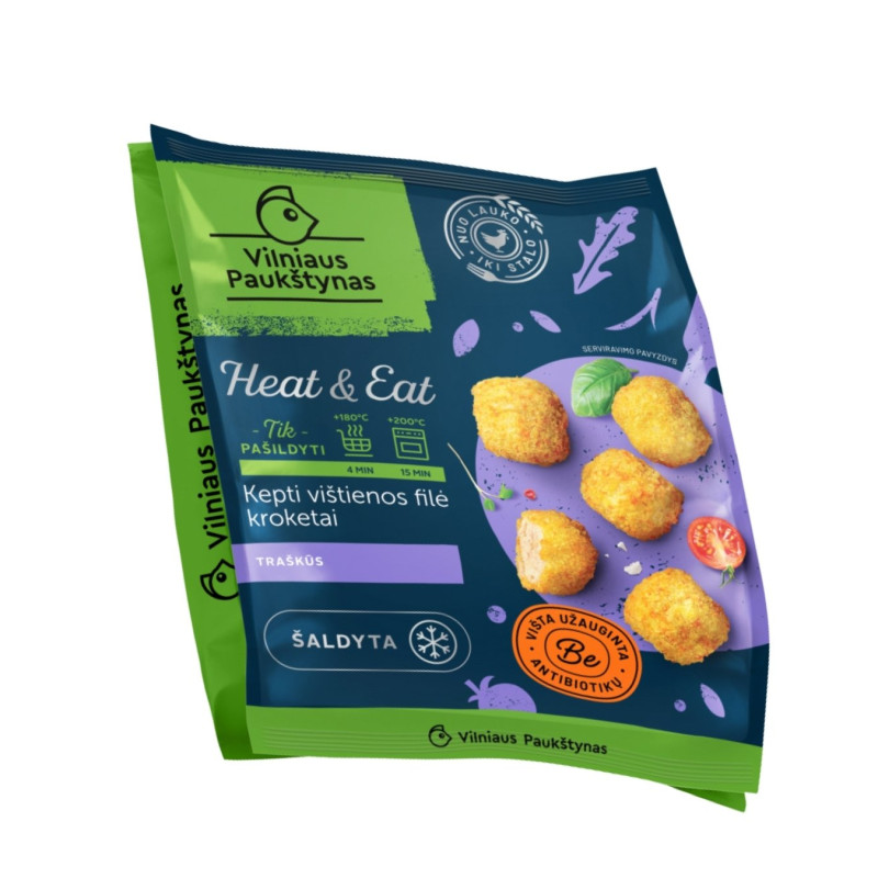 Šaldyti vištienos filė kroketai džiūvėsėliuose 500g
