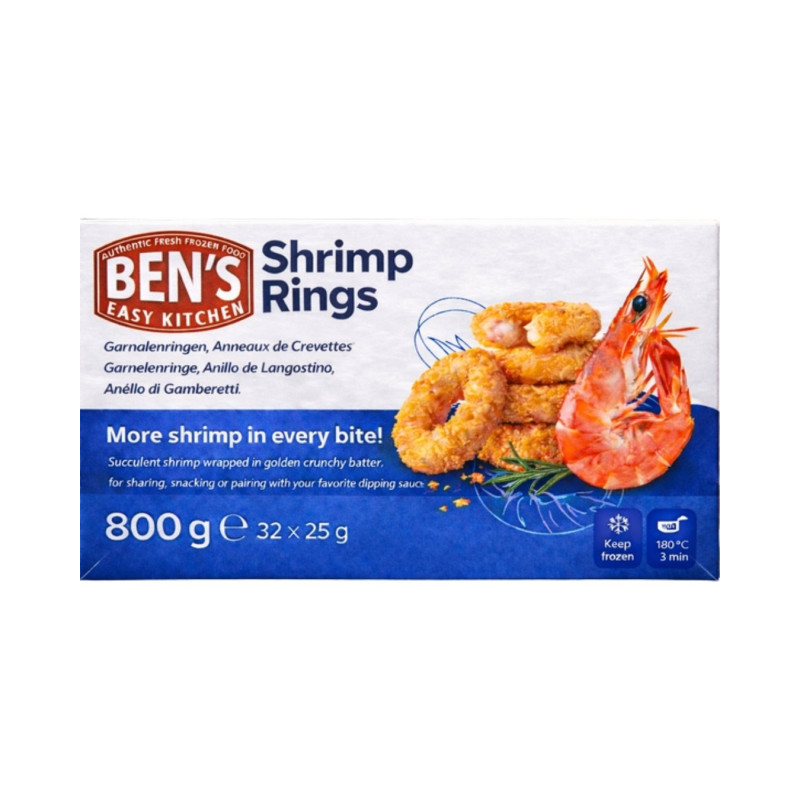 Krevečių žiedai džiūvėsėliuose 800g 32*25g