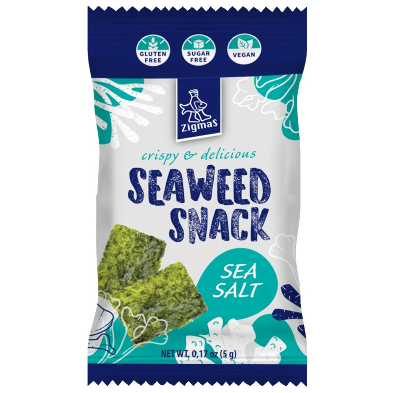 Jūros dumblių užkandis Zigmas su druska, 5g