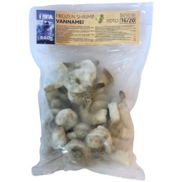 Šaldytos baltakojų krevečių uodegėlės,nevirtos, be kiautų 800 g