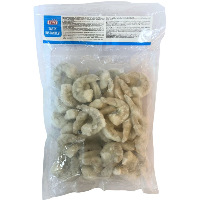 Baltakojės blyškiosios krevetės, nuluptos, nevirtos, šaldytos 1kg