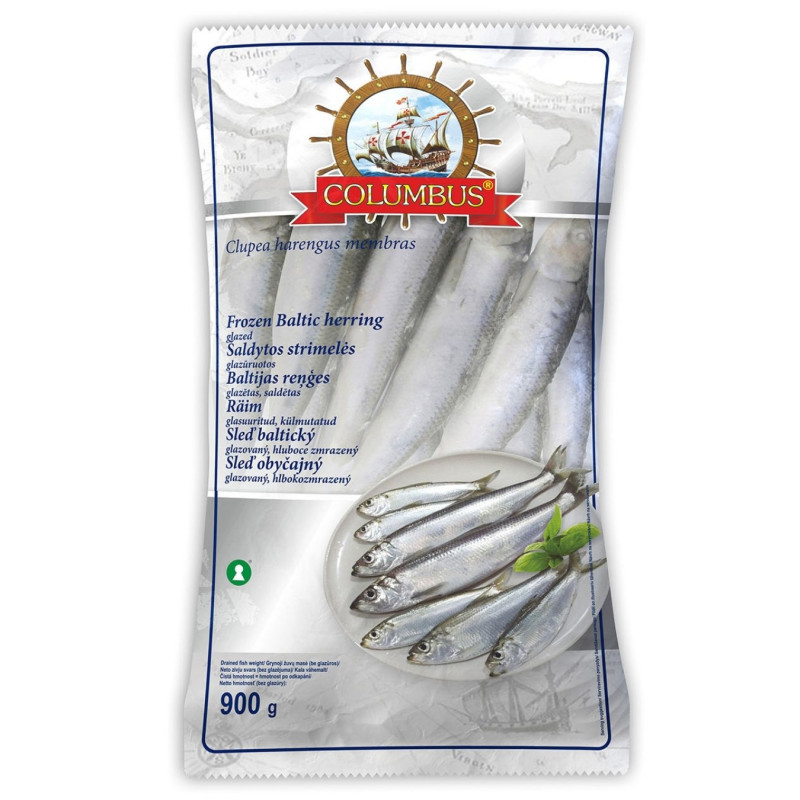 Šaldytos strimelės,glazūruotos 1kg, gryno svorio 900g