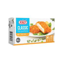 Žuvų faršo porcijos su sūrio padažu sušaldyti 300g VIČI