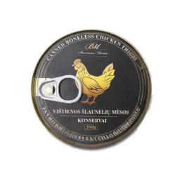 Vištienos šlaunelių mėsos konservai, 240g