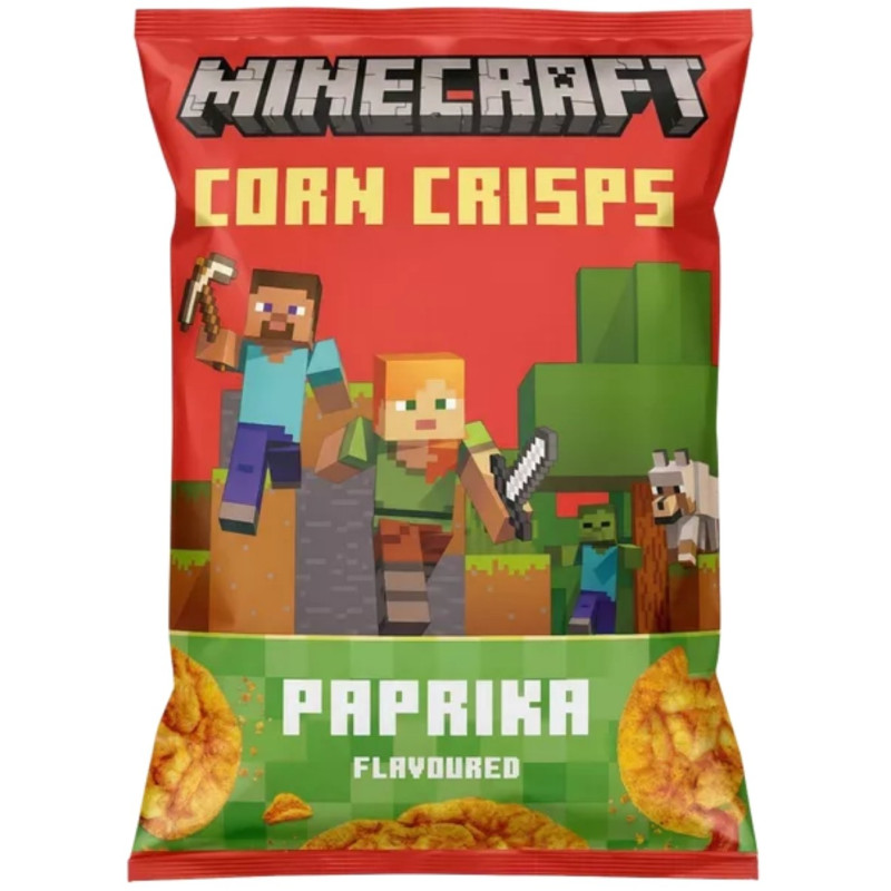 Kukurūzų traškučiai Minecraft Paprika 60g