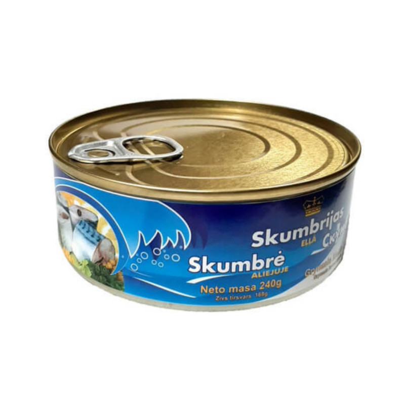 Skumbrė aliejuje 240g/168g