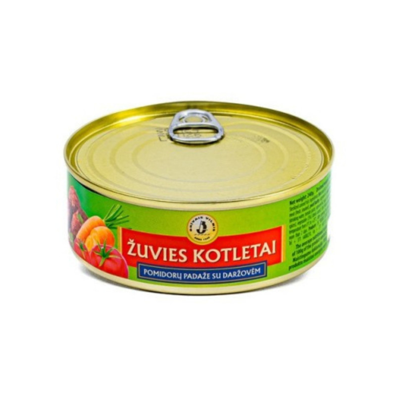 Žuvies kotletai pomidorų padaže su daržovėmis 240 g