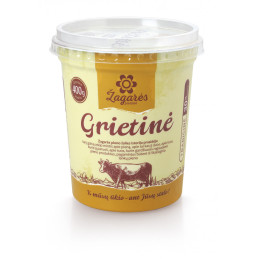 TRADICINĖ grietinė 30% 400 g Žagarės pieninė