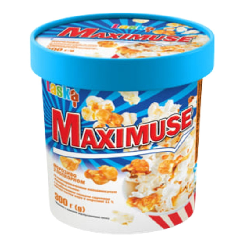 Ledai Maximuse su spragėsiais ir sūrios karamėlės skonio įdaru 490ml/300g