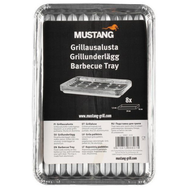 Kepsninių padėkliukai aliuminio 8vnt Mustang 288807
