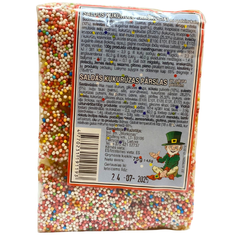Kukurūzai saldais su spalvinukais, 75g