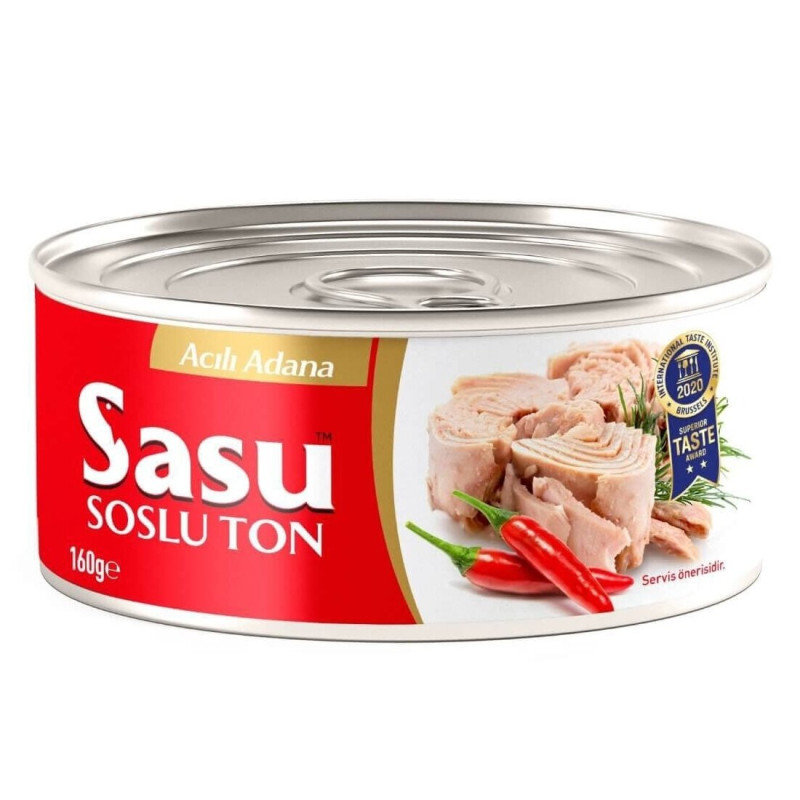 Tunas SASU 160g saulėgrąžų aliejuje su aitriąja paprika
