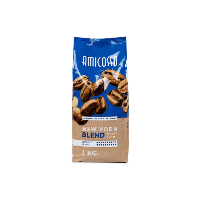 Kavos pupelės 1kg AMICOSSO NEW YORK BLEND