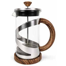 Stiklinis arbatinukas su nerūdijančio plieno nuspaudžiamu sieteliu 600ml