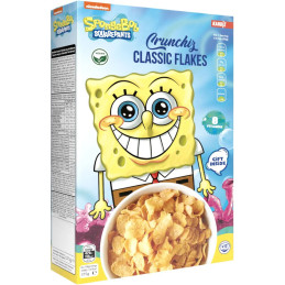 Kukurūzų dribsniai Sponge Bob su siurprizu viduje, 375g